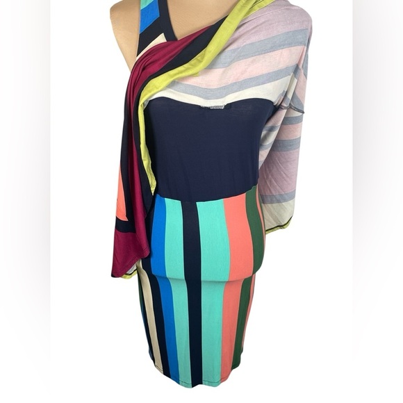 Anthropologie Maeve Davina Striped Overlay Dress‎ Small - Picture 6 of 9